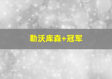 勒沃库森 冠军
